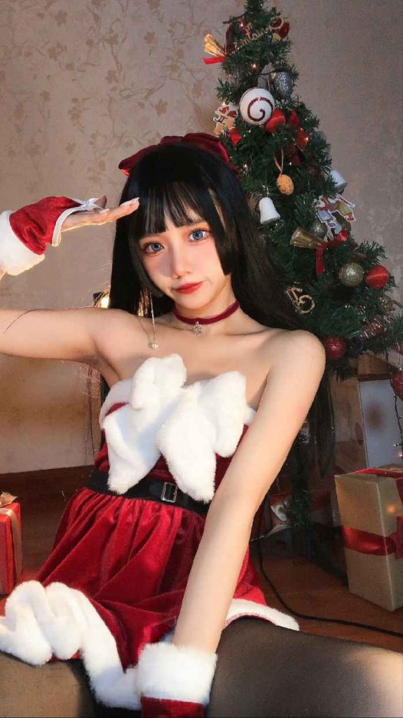 果咩酱w – NO.045 圣诞 黑丝[28P3V-144MB]