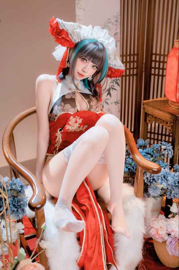 Shika小鹿鹿 NO.133 碧蓝航线写真本-柴郡新春旗袍[16P-229MB]