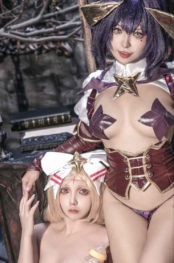 小和甜酒 NO.023 &橙风千雅 柊舞缇娜 爱丽丝 魔法少女双人 [55P7V 440M]