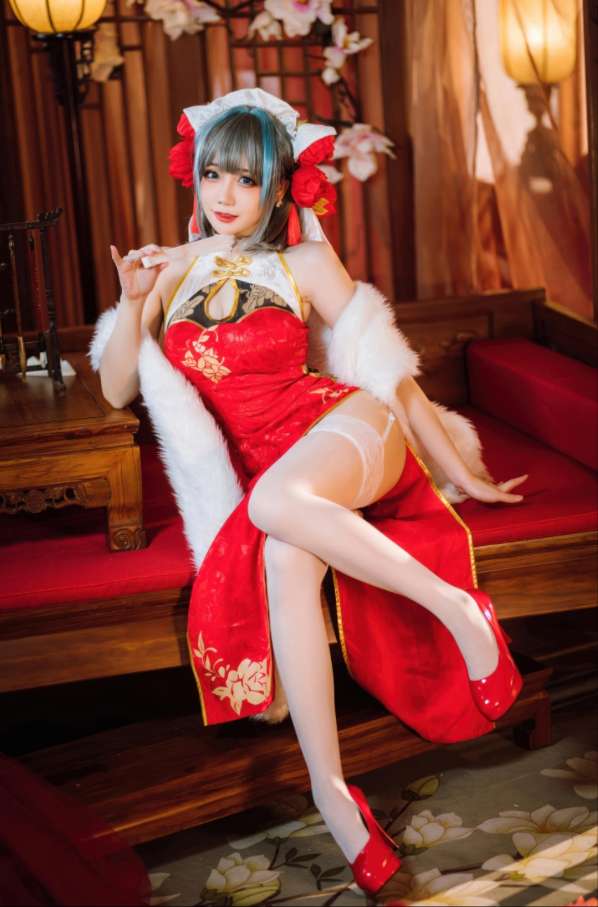 焖焖碳 NO.046 碧蓝航线-柴郡新春旗袍[29P-180MB]