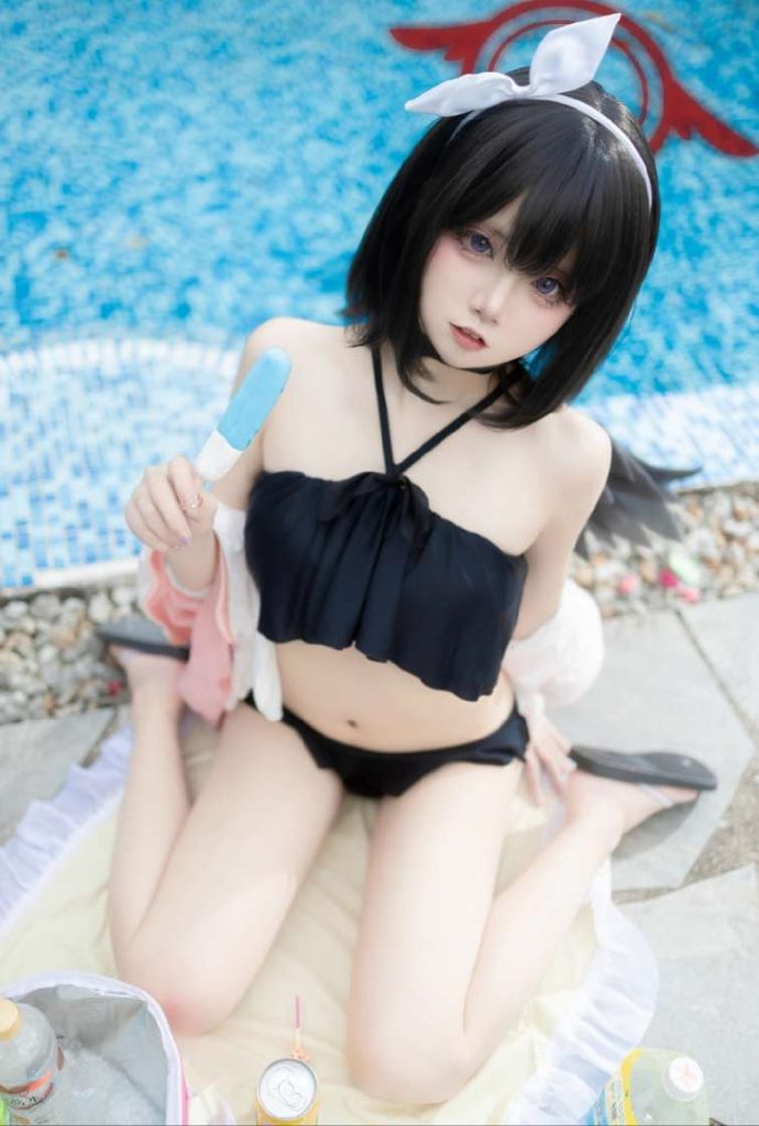 纸悦Etsu_ko NO.40 蔚蓝档案-静山真白泳装[28P-246MB]